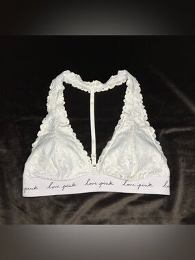 Victoria's Secret White Lace Bralette with Branded Band